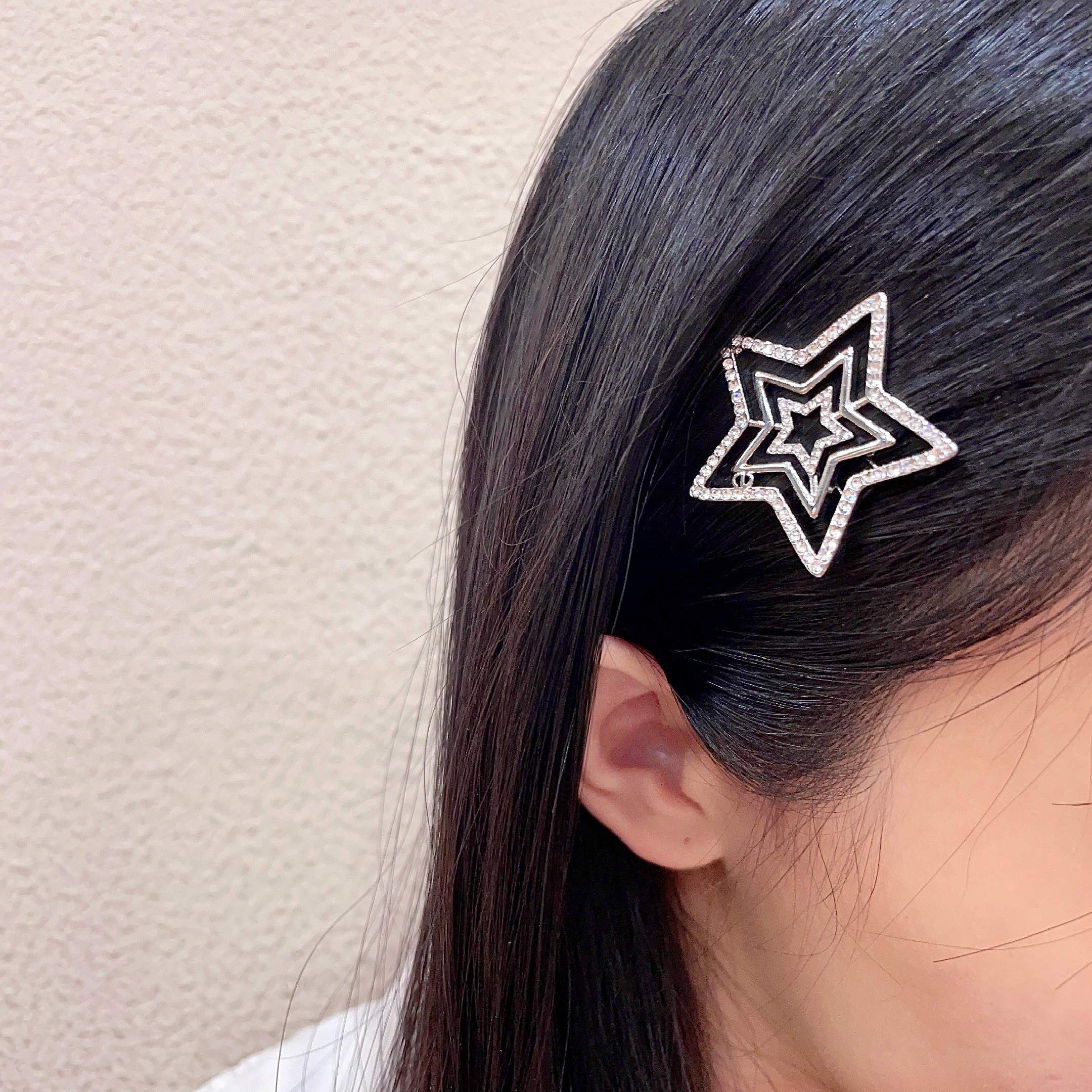 Dior Silver Star Hair Clip